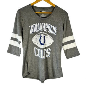 Indianapolis Colts Women's Tee Down Scoop Neck 3/4-Sleeve T-Shirt NFL